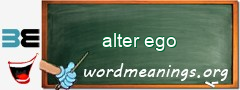 WordMeaning blackboard for alter ego